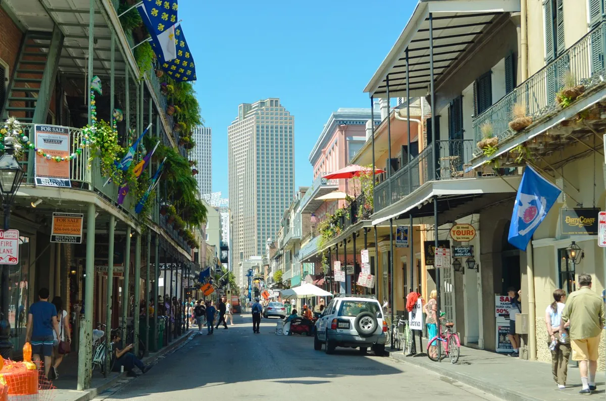 Historic street architecture in New Orleans