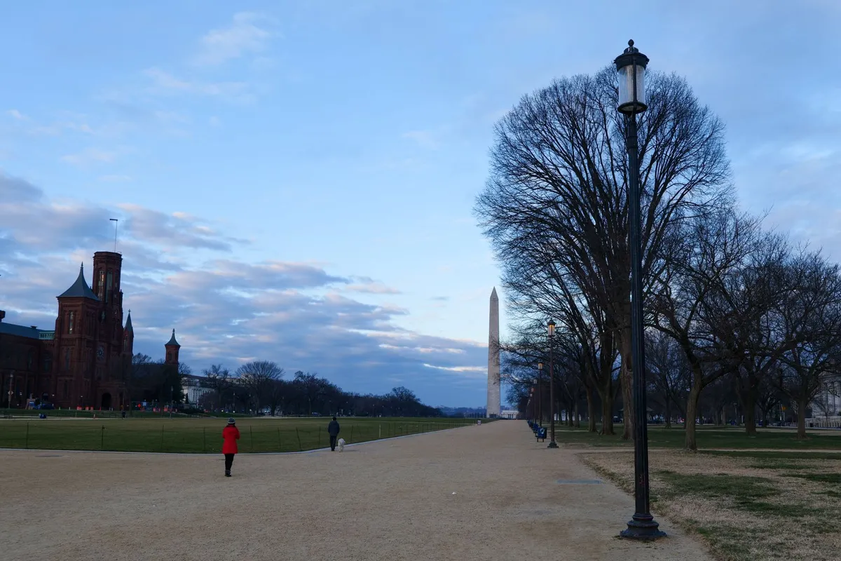 Washington Monument and Smithsonian Castle on the National Mall